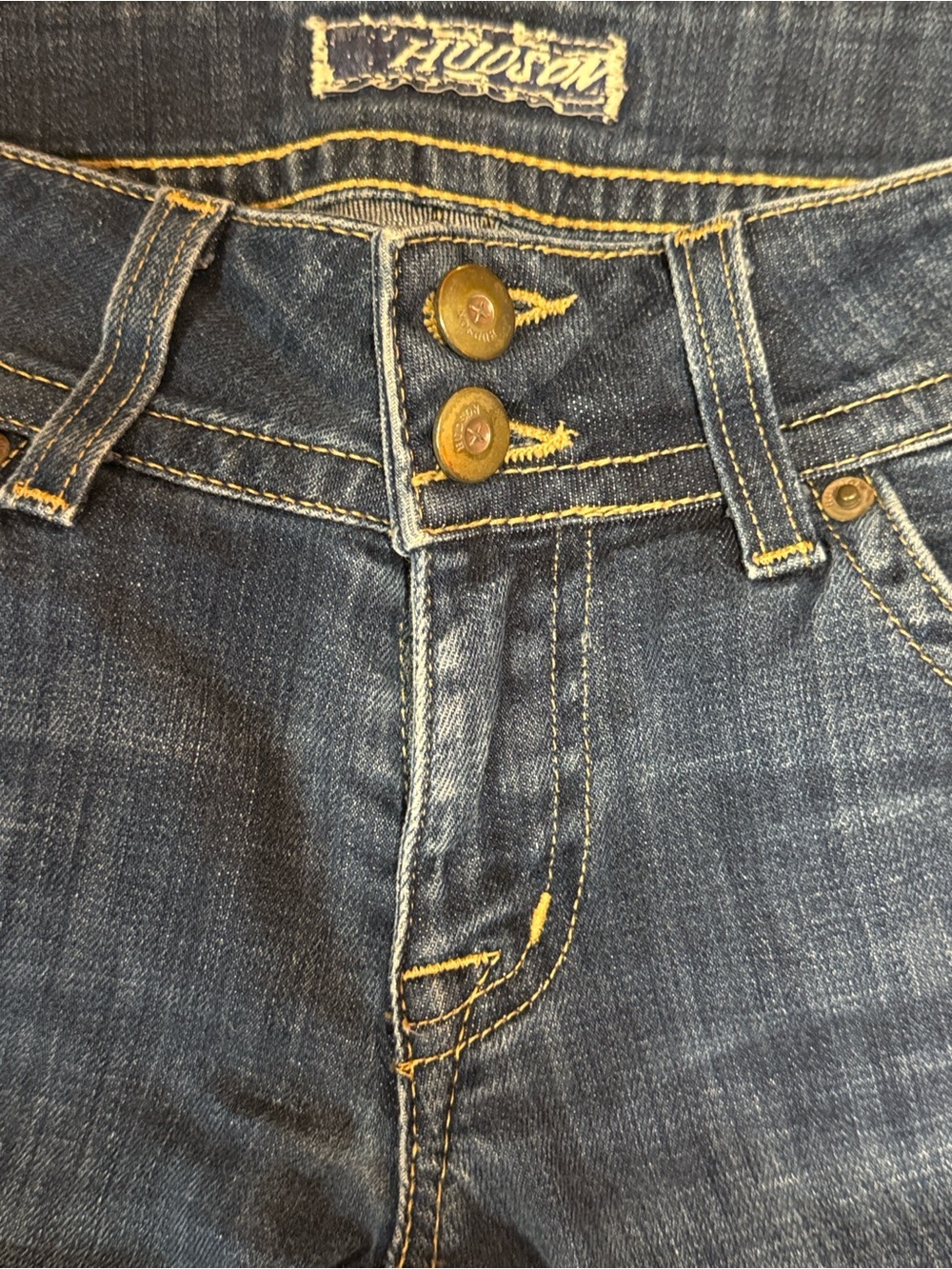 Hudson Y2K Low Rise Jeans Dark Indigo Flare Jeans 27x30 - Picture 5 of 6